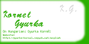 kornel gyurka business card