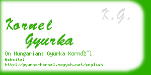 kornel gyurka business card